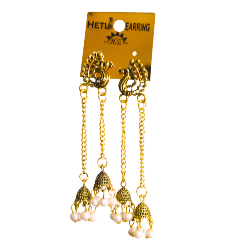 Gold-Toned Jhumka Earrings