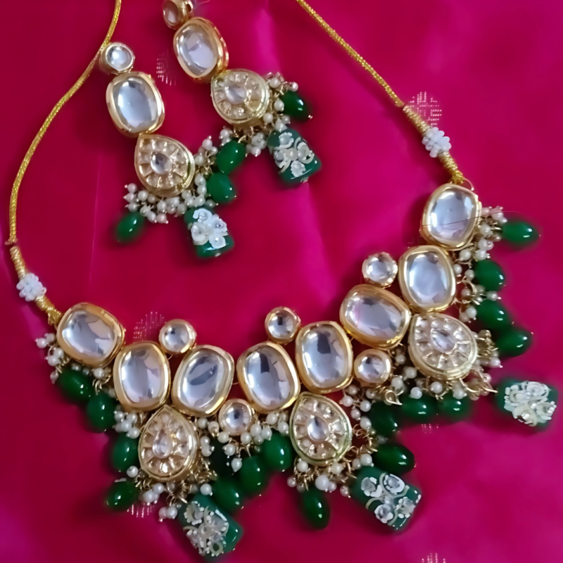 Emerald Bloom Meenakari
